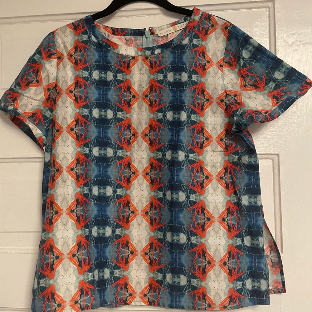 Marie Oliver watercolor top